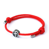 Pulsera Vintage Para Hombre Acero Inoxidable Cruz Vikinga Ajustable Cadena De Malla De 3mm Accesorios De Moda - details 3