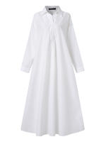 Vestido Largo De Leopardo ZANZEA Para Mujer Otoño Elegante Casual Manga Larga Cuello En V a Line Suave Trabajo Vestido De Fiesta - details 13