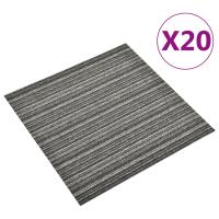 vidaXL 20x Baldosas de Suelo de Moqueta 5m² Rayada Lamasejo Color Beige,  Beige claro,  Antracita y mas - details 0