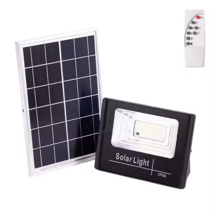 GreenIce  Proyector LED Solar 30W 6500K Panel: 6V/6W Batería: 3,2V/3000MaH Control Remoto [HO-SOLARFL-30W-01] - 1