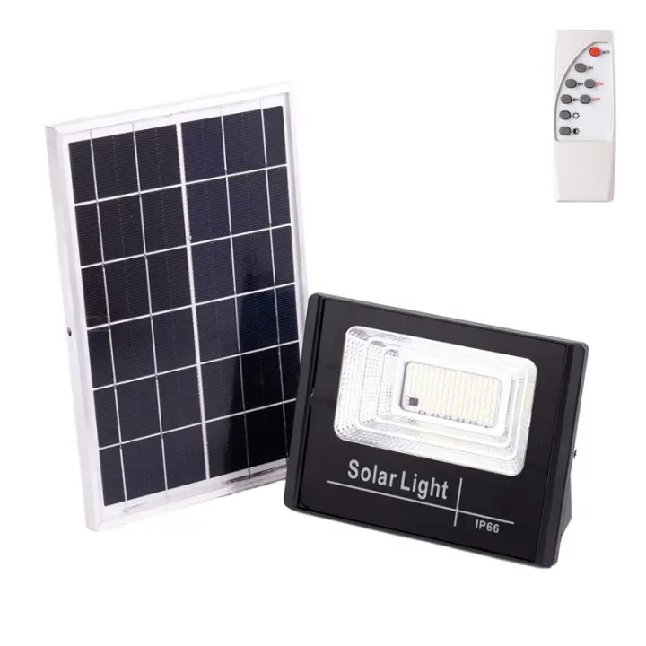 GreenIce  Proyector LED Solar 30W 6500K Panel: 6V/6W Batería: 3,2V/3000MaH Control Remoto [HO-SOLARFL-30W-01] - 1