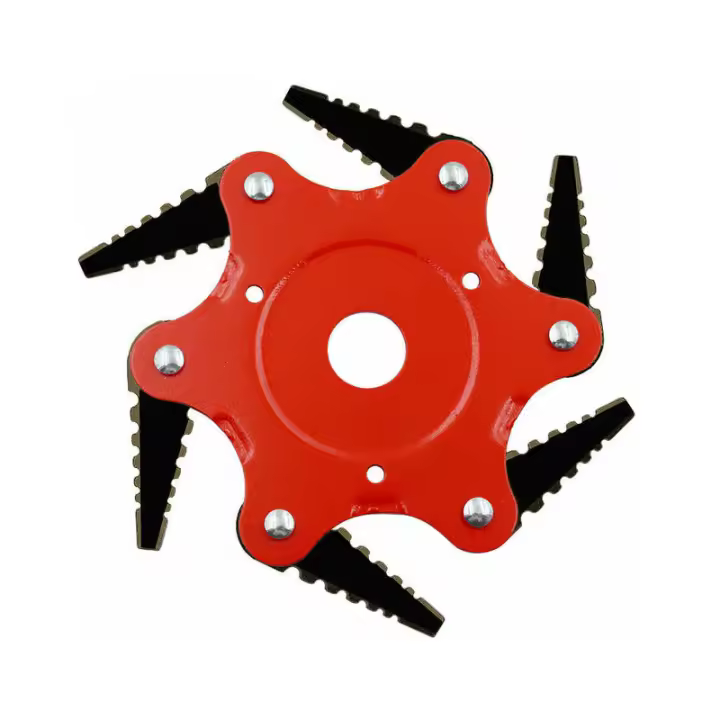 Cuchilla cortadora de acero al manganeso de 65MM, cabezal de corte para césped con 6 dientes, cuchilla cortadora duradera para deshierbe, herramientas de jardín - 1
