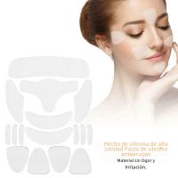 16pcs Parches De Silicona Reutilizable Antiarrugas Pads De Eliminación De Arrugas Adhesivos Para Rostro Forehead Cuello Ojos Cuidado De La Piel - details 4