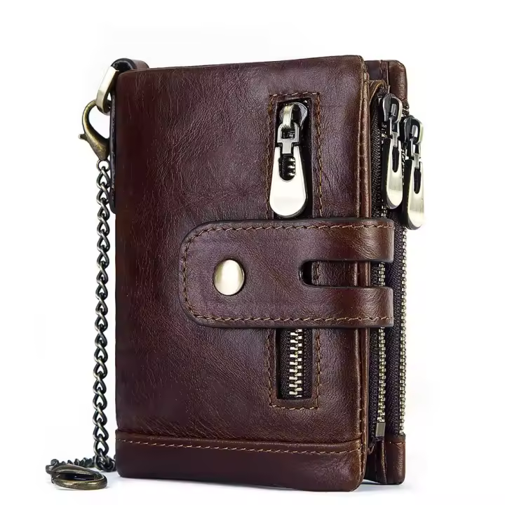 Cartera de Piel para Mujer,with RFID Bloqueo,16 Ranaduras para Tarjetas with Cremallera Compartimiento Múltiple Billetera Bifold Mujeres para Crédito, Billetes y Monetas - 1