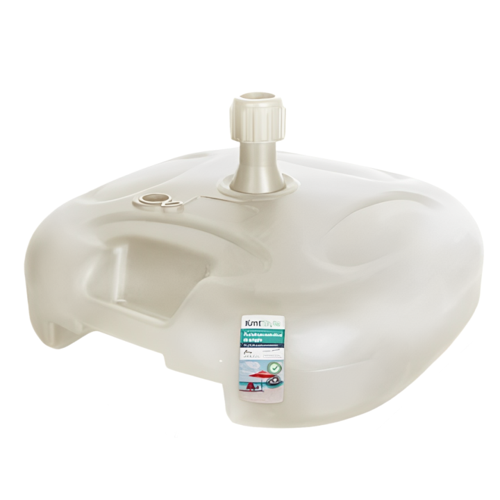 LILI HOME 🌴 Base Rellenable para Sombrilla de Playa Y más accesorios para elegir. 20L de Capacidad Compatibilidad universal (25-32 mm) | Estabilidad superior | Uso versátil. Ancho: 44 cm Largo: 44 cm Alto: 24 cm. ✅ Plástico PP de alta resistencia y durab