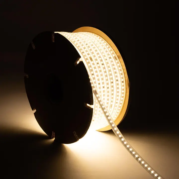 Bobina de Tira LED Regulable 220V SMD2835 120LED/m 750 lm/m Ancho 12mm 50m IP65 - 1