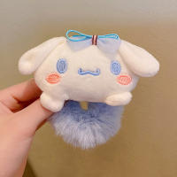Kawaii Sanrio Peluche Scrunchie Anime Melodía Kuromi Cinnamoroll Lazo De Cabello Accesorio Para Niñas Bandas Elásticas De Cabello Headdress - details 6