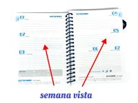 Mp-Agenda Escolar  semana vista 2025-2026 - Agenda Escolar desde Septiembre 2025 a junio 2026- Diseño en Portada semana vista ,tamaño 13x17 ,tapa plastica ,Encuadernación espiral cierre con goma,papelería bonita. 3 color para elegir. - details 7