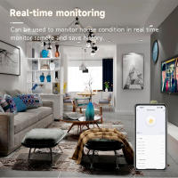 Sensor De Vibración ZigBee Tuya Para El Hogar Inteligente Monitor En Tiempo Real Control Remoto Por App Protección De Seguridad Autodefensa - details 3