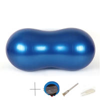 Bola De Yoga De Forma De Maní Anti-Rotura 90x45cm Para Ejercicio En Casa Equipo De Fitness Gimnasio Entrenamiento De Pilates Con Bombín - details 3