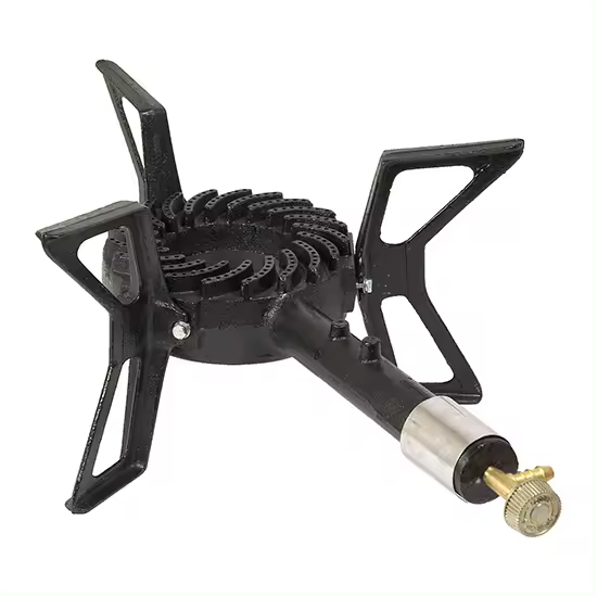 Orework Hornillo Hierro Fundido para Exterior a Gas Butano y Propano con Quemador y Estructura Trípode - 1