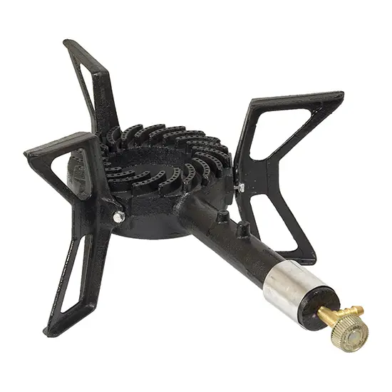 Orework Hornillo Hierro Fundido para Exterior a Gas Butano y Propano con Quemador y Estructura Trípode - 1