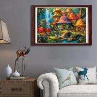 Puzzle De Madera Charming Mushroom Village Juego De Rompecabezas Para Adultos Y Adolescentes Adecuado Para Regalo - details 1