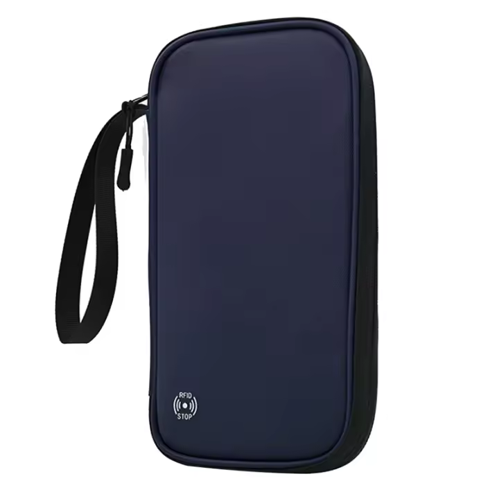 Cartera de viaje para pasaporte familiar, estuche impermeable para documentos, organizador, accesorios de viaje, cubierta, bolsa para documentos, azul - 1