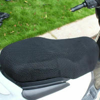 Cubierta De Asiento De Motocicleta Transpirable Verano Fresca 3D Malla Negra Antideslizante Protección Redonda Para Moped Y Scooter - details 15
