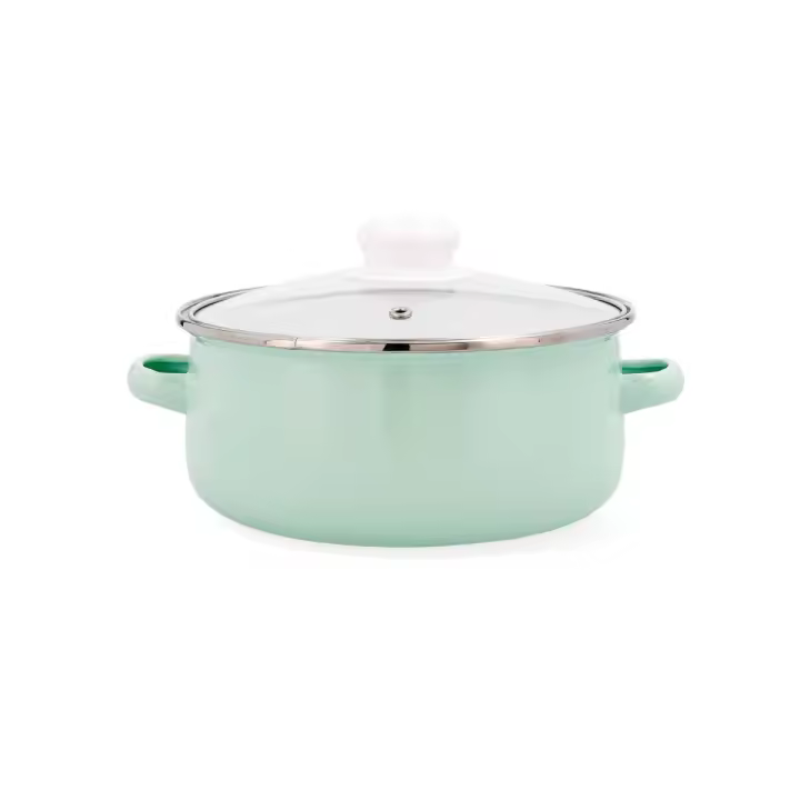 Quid Cacerola Acero Esmaltado 20CM Antiadherente Vitrocerámica Asas Baquelita Brillo - 1