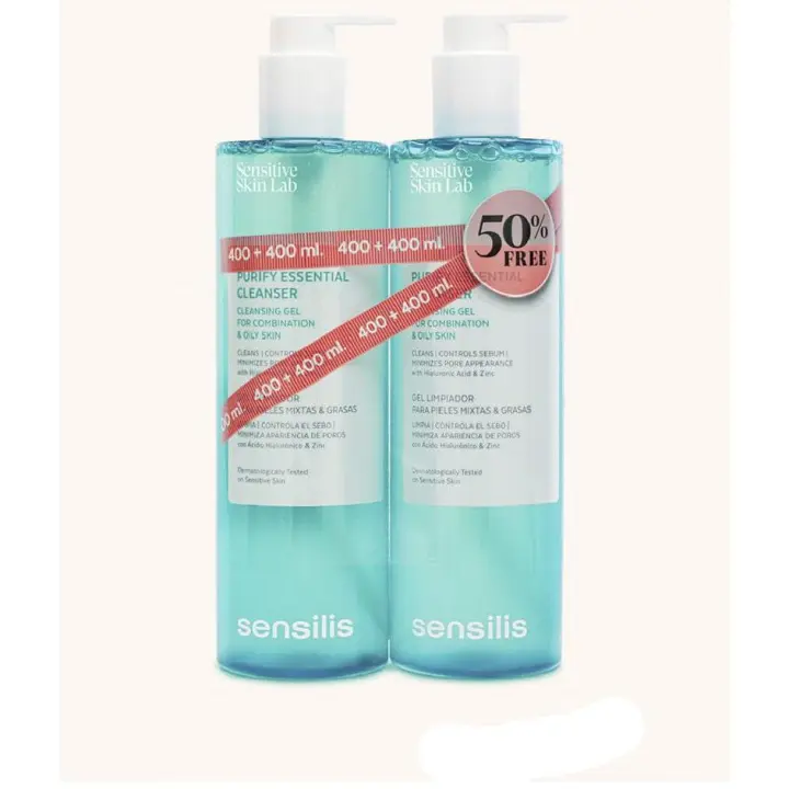 Sensilis Pack Gel Limpiador Piel Mixtas Y Grasas 2X400Ml - 1