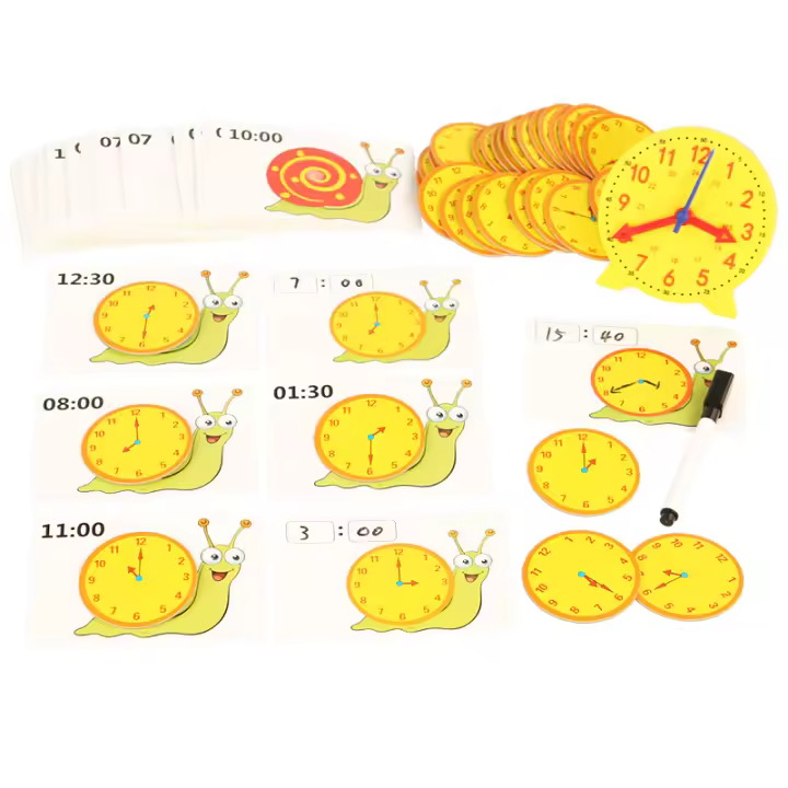 Juguete Educativo De Montessori Reloj De Caracol Para Niños Cognición De Las Horas Minutos Segundos Juego De Rompecabezas De Enseñanza Preescolar - 1