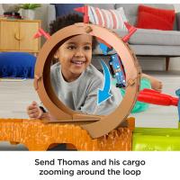 Thomas pista circuito launch &loop maintenance ,  tren con bucle y lanzamiento con motor motorizado Thomas y la grúa Carly Mattel HHN25 - details 3