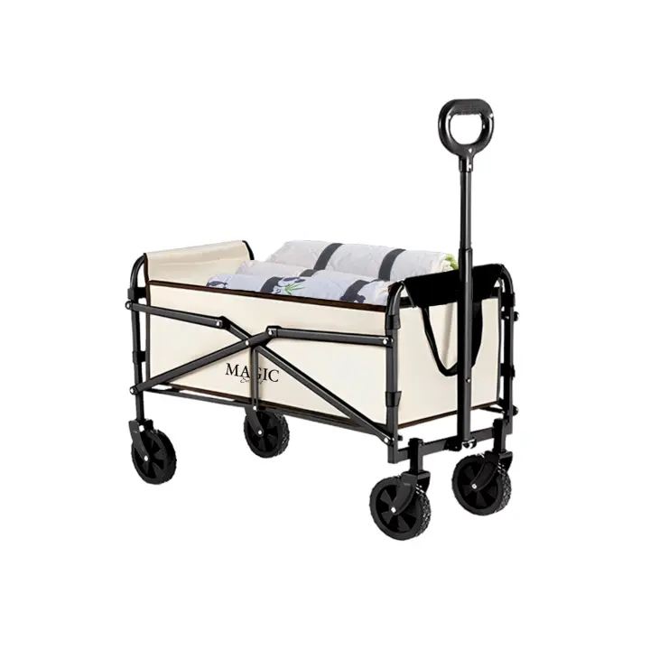 MAGIC SELECT Carro de Playa Plegable para Camping, Picnic, Festivales, etc. Carrito de Mano para Jardín. Carreta de Transporte con Bolsa y Mango Ajustable. Carretilla con Ruedas. - 1