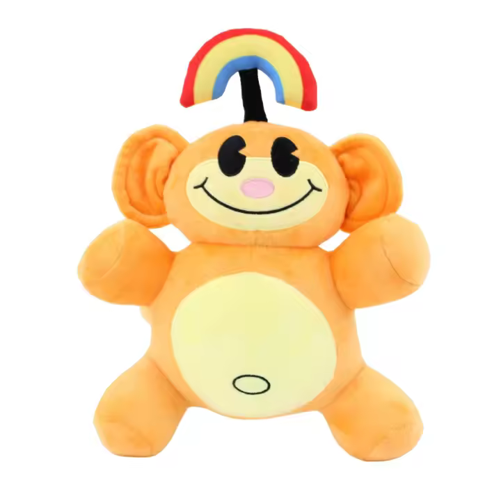 Mono de Plush, suave y bonito, juguete de Plush para acompañar el sofá, decoración, Muñeco de Plush para niños durmiendo, Amarillo - 1