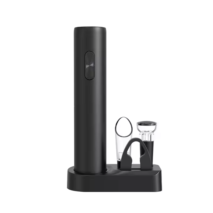 Kit Eléctrico para Abrir Botellas de Vino Kolitong (Caja Regalo Elegante) | Abridor Un Toque + 6 Piezas de Utensilios de Vino | Base Portátil · Inoxidable Profesional · Ideal para Hogar y Fiestas KB1-602203 - 1