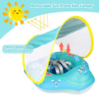 Nueva Actualización De La Piscina Flotante Para Bebés Con Canopy De Inflable Anillo Flotador Para Niños Juguete De Baño Para El Verano - details 0
