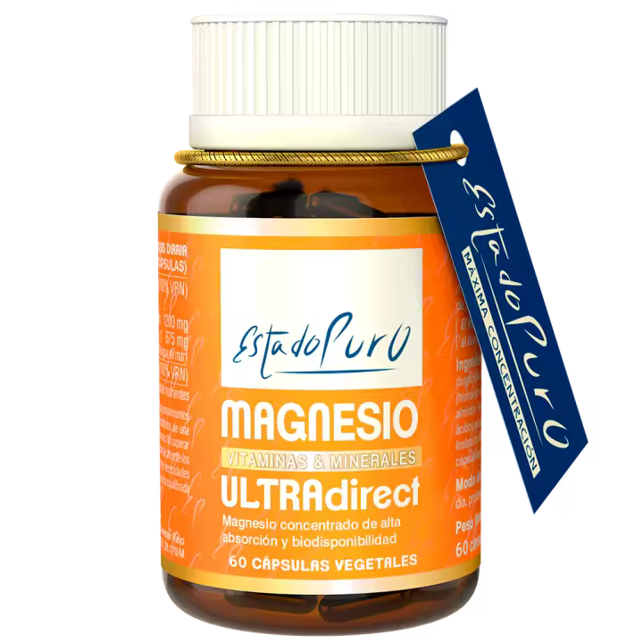 Suplemento de Magnesio Alta Concentración  Glicinato de Magnesio Estado Puro 1200mg + Magnesio Marino 675mg  Fórmula Vegana para el Bienestar  60 Cápsulas TONGIL - 1