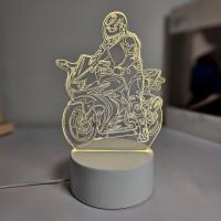 Lámpara De Noche 3D De Motocicleta Decoración Para Escritorio Y Trabajo Luz Cálida Fuente De Alimentación USB Para Sala De Estar - details 1