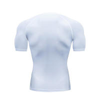 Camiseta De Running Para Hombres Camiseta De Fitness Rápida Secado Ropa De Compresión Para Gimnasio Y Ejercicio Camiseta De Muslo Corto De Poliéster Y Spandex - details 4