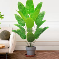 Planta Artificial De Palma Tropical Grande Hojas De Plátano Falso 24 Hojas Toque Real Strelitzia Reginae Para Jardín Interior 65-120 Cm - details 9