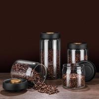 Contenedor De Almacenamiento De Café En Grano Airtight Transparente Vidrio Resistente Al Humo Y Aire Para El Hogar Recipiente Ecológico Para Alimentos - details 2