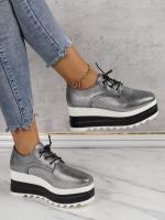 Zapatos De Plataforma Con Tacón Para Mujer Zapatos Casuales Con Cordones Altos Cómodos Y Transpirables Zapatillas Con Suela Gruesa Para Exterior - details 20