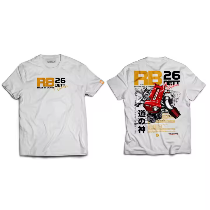 Camiseta Premium RACEROOM NISSSAN RB26DETT JDM Drift, 100% Algodón, S M L XL XXL 3XL 4XL - 1