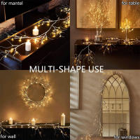 48 LED De Vinagre De Birka Luces De Poder Batería Artificial Ramas De Decoración Para Navidad Chimeneas Mesas Interiores Y Exteriores - details 3