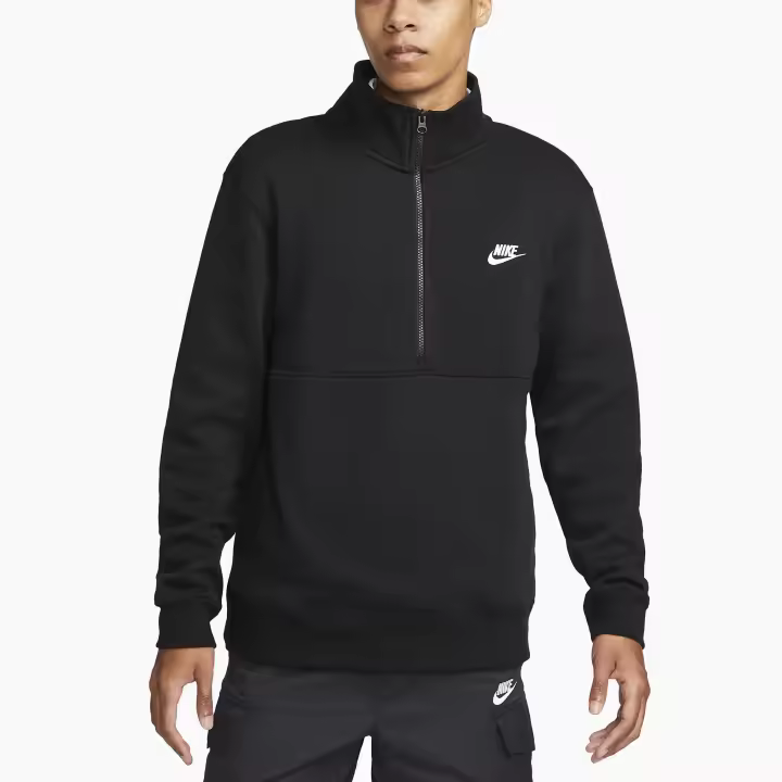 Chaqueta Deportiva para Hombre Nike Sportswear Club Negra con Cremallera y Capucha / Sabas Shop - 1