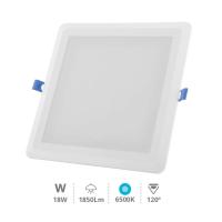 PLACA DOWNLIGHT EMPOTRABLE LED GSC EVOLUTION LONDA CUADRADA BLANCA 18W LUZ BLANCA 6500K 1850 LUMENES - details 0