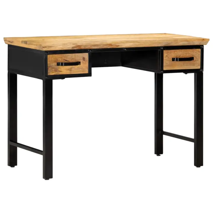 vidaXL Mesa escritorio madera maciza de mango 110x50x76 cm - 1