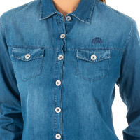 La Martina-Camisa manga larga y cuello de solapa LWC602 para Mujer