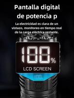 Linterna LED Multifuncional COB Con Iluminación Lateral Para Camping Recargable Por USB Pantalla Inteligente Y Luz De Emergencia - details 5