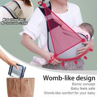 Baby Sling Carrier, Adjustable Baby Holder Carrier, Baby Half Wrapped Sling Hip Carrier, One Shoulder Labor-Saving, Cloth Fabric Lightweight Baby Carrier for Newborn to Toddler Up to 45 lbs (Grey) - details 8