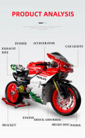 Bloques De Construcción Técnicas Para Motocicleta Modelo De Carreras Deportivas De La Ciudad Locomotivo Mecánico Juguete De Artesanía Para Niños Regalo Compatible Con Lego ABS Sin Batería Unisex - details 12