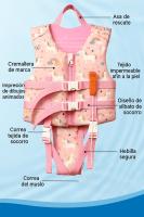 Chaleco Salvavidas Infantil Seguro - Aprendizaje Natación | Verano Piscina Playa | Cómodo, Resistente, Dibujos Animados - details 3