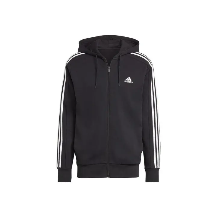 Adidas Sudadera 3S Ft Hombre Negra - Suave Felpa Algodón - 1