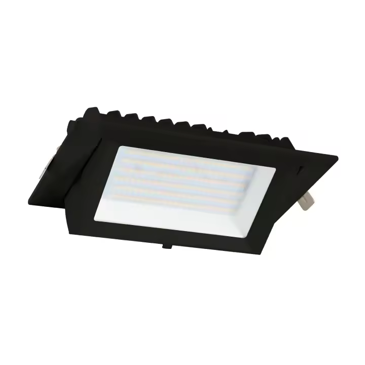 Ledkia Downlight LED 48W Rectangular Direccionable SAMSUNG 130lm/W LIFUD Corte 210x125 mm Negro 3000K Blanco Cálido - 1