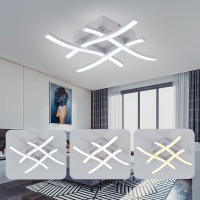 Luz De Techo LED Curva Moderna 3 Colores Variables 24W Para Sala De Estar Dormitorio Balcones Instalación Sencilla Sin Certificación - details 3