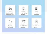 Lámpara Nocturna Con Sensor De Movimiento USB Tipo-C Luz LED De Tres Colores Para Armario De Cocina Dormitorio Iluminación Interior - details 1