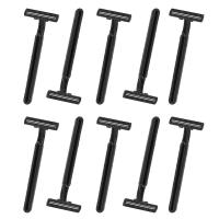10 Pcs Afeitadora Doble Hoja Para Hombres Cuchilla De Acero Inoxidable Mango De Plástico Afeitadora Desechable - details 1
