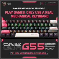 Teclado De Juego Profesional ONIKUMA Con Retroiluminación RGB 61 Teclas Teclado Mecánico Cubiertas Mate Para PC Cableado Portátil - details 0