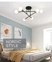 Modern LED Chandelier Ajustable De E27 Para Sala De Estar Dormitorio Café Comedor Iluminación Calor Y Frío Luz De Techo Metálica Para Espacios De 5-10 M2 - details 9